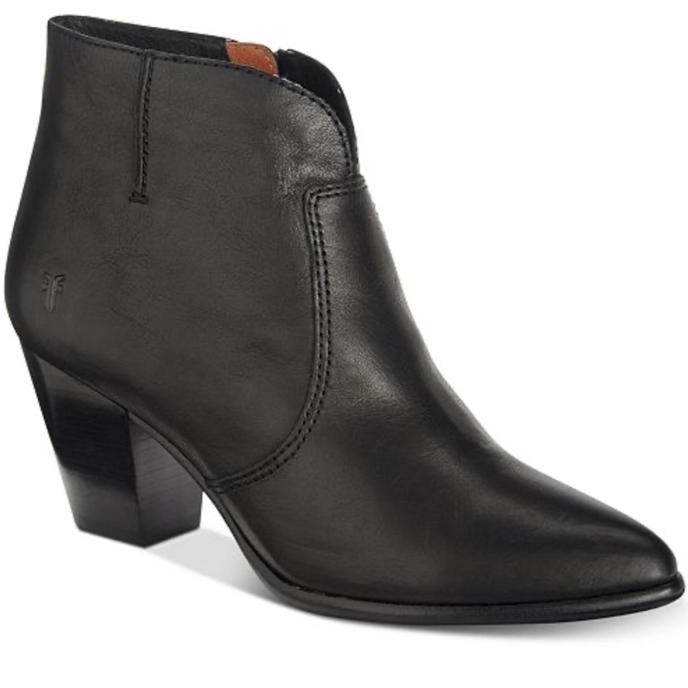 Frye Jennifer Ankle Leather Booties - Black
